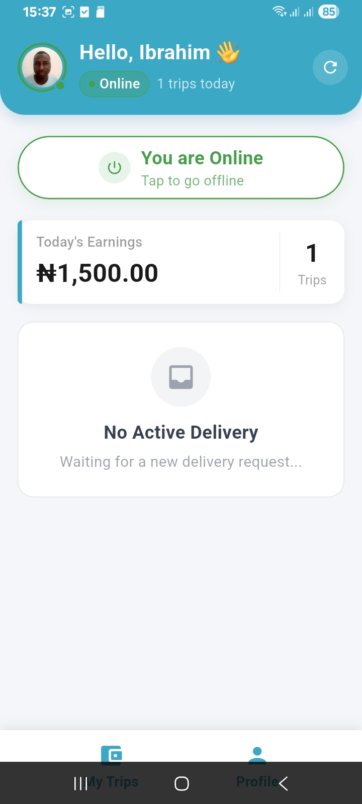 Rider Dashboard